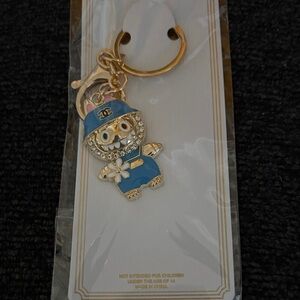 Gold and Blue Keychain